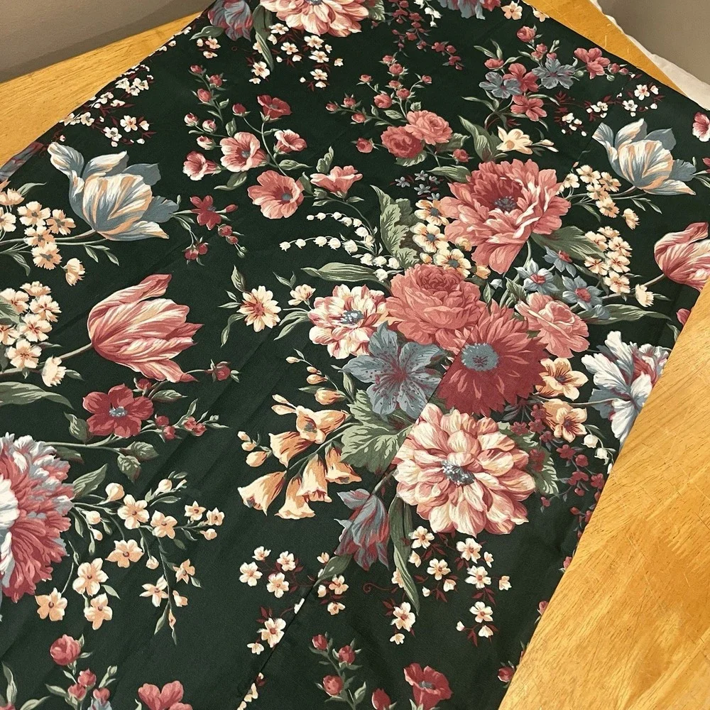 Croscill‎ Granada Green Floral Roman Shade Curtain 40x70